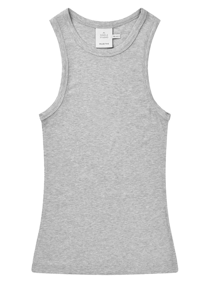 MUNTHE top PEACH-95% Ecovero 5% Elastane-DAMES TOPS & BLOUSES-Grijs