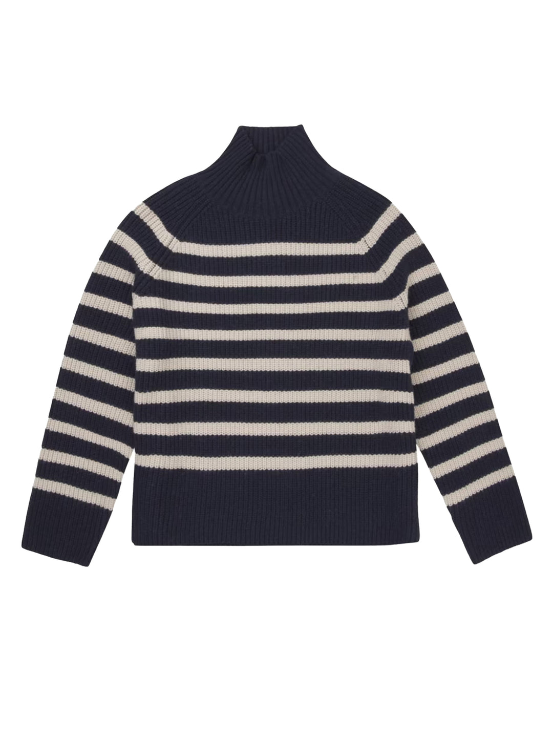 MUNTHE trui ARISSA navy-60% Cotton / 30% Polyamide / 10% Wool-DAMES TRUIEN & VESTEN-Blauw