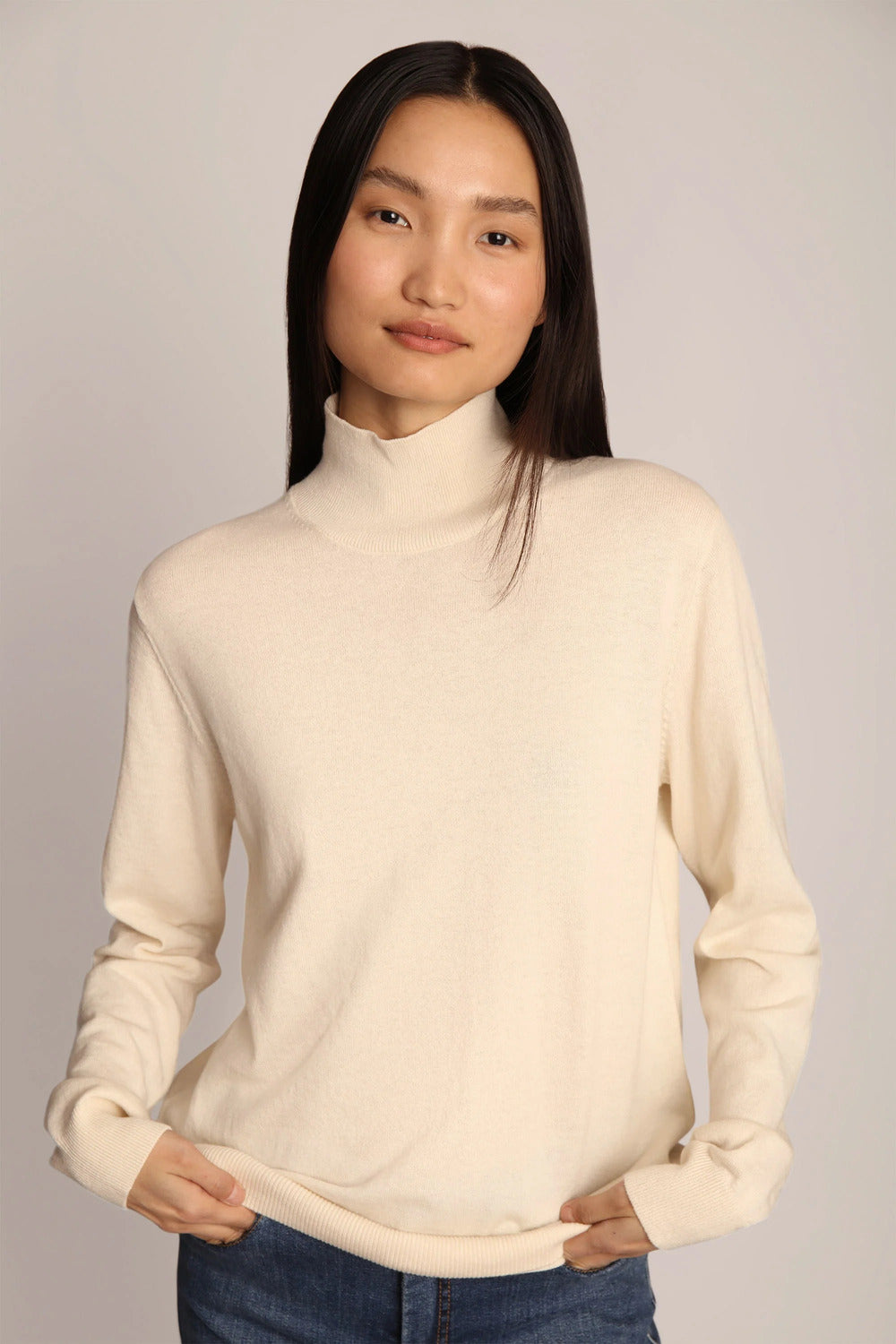 MUNTHE trui GOLDILOCK creme-55% RWS Extrafine Merino / 45% Cotton-DAMES TRUIEN & VESTEN-Room