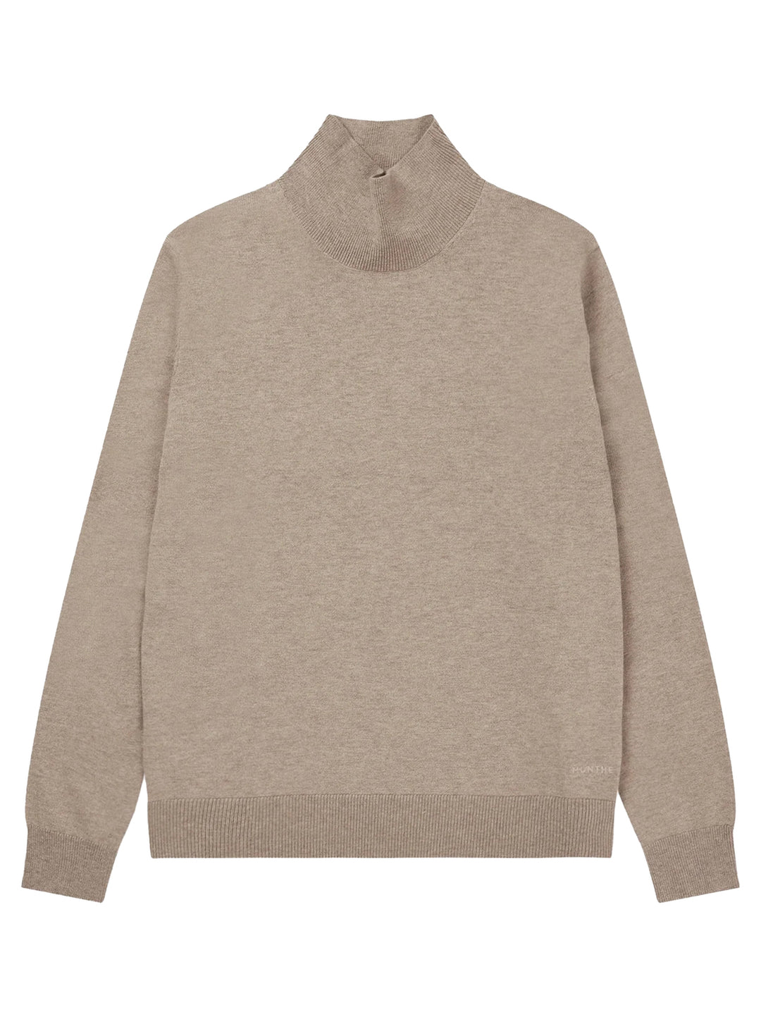 MUNTHE trui GOLDILOCK sand-55% RWS Extrafine Merino / 45% Cotton-DAMES TRUIEN & VESTEN-Bruin