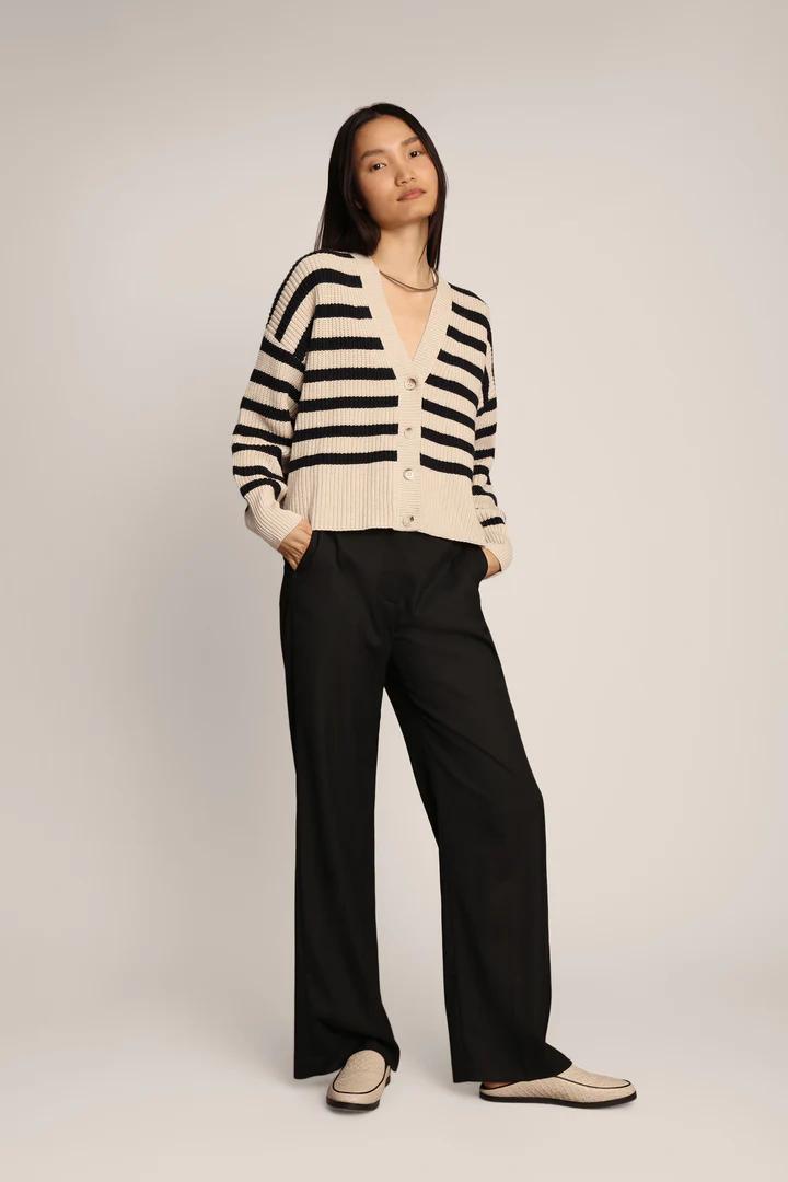 MUNTHE TUPPER gebreid vest-60% katoen, 30% polyamide, 10% wol-DAMES TRUIEN & VESTEN-Beige