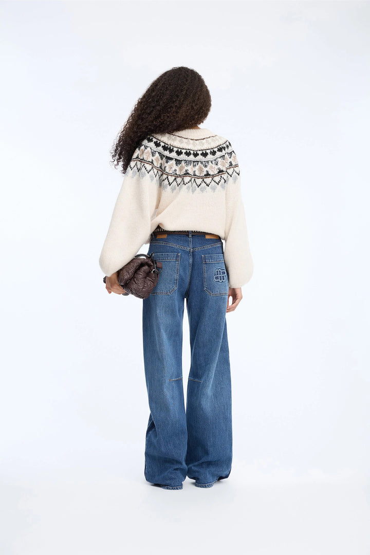 MUNTHE Vaffie Trui – Room-50% polyacryl, 28% gerecycled polyamide, 14% wol, 8% alpaca-DAMES TRUIEN & VESTEN-Room
