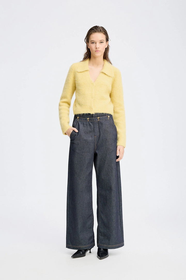 MUNTHE Vest Roxas – Lemon-55% alpaca, 24% acrylic, 19% polyamide, 2% elastaan-DAMES TRUIEN & VESTEN-Geel