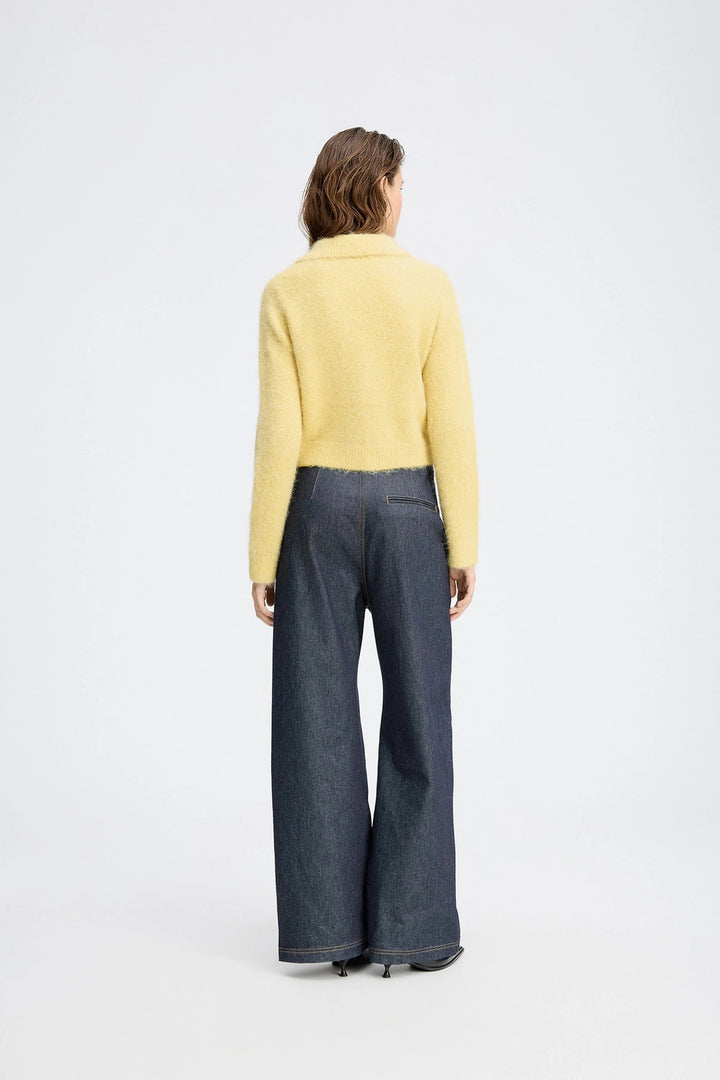 MUNTHE Vest Roxas – Lemon-55% alpaca, 24% acrylic, 19% polyamide, 2% elastaan-DAMES TRUIEN & VESTEN-Geel