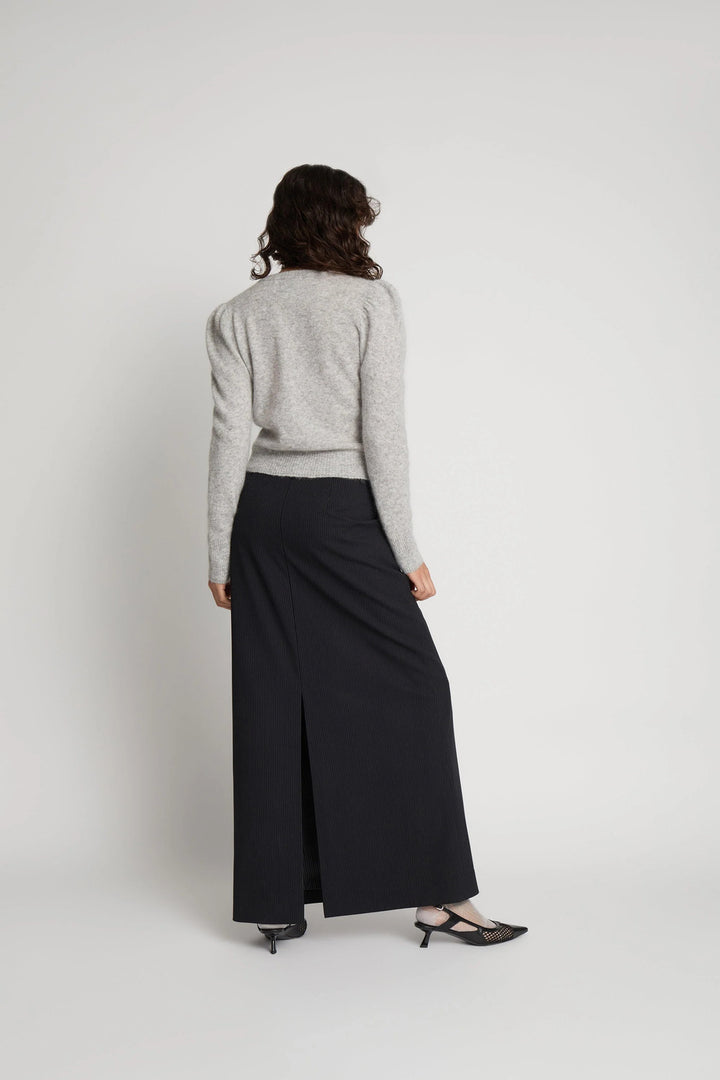 MUNTHE vest SAMICA-15% Superfine Alpaca / 45% Merino Wool / 36% Polyamide / 4% Elastane-DAMES TRUIEN & VESTEN-Grijs