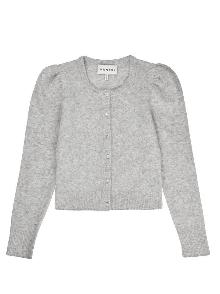 MUNTHE vest SAMICA-15% Superfine Alpaca / 45% Merino Wool / 36% Polyamide / 4% Elastane-DAMES TRUIEN & VESTEN-Grijs