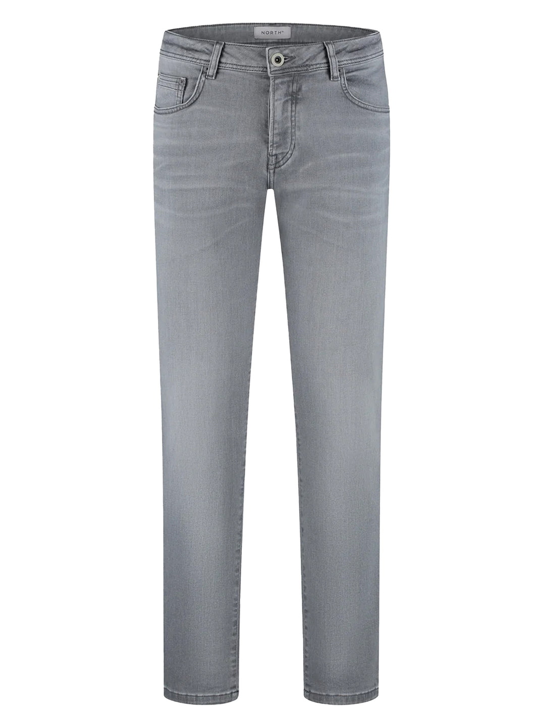 North84 5‑Pocket Graphite Denim – Grijs-92% katoen, 6% elastisch polyamide, 2% elastaan-HEREN BROEKEN-Grijs