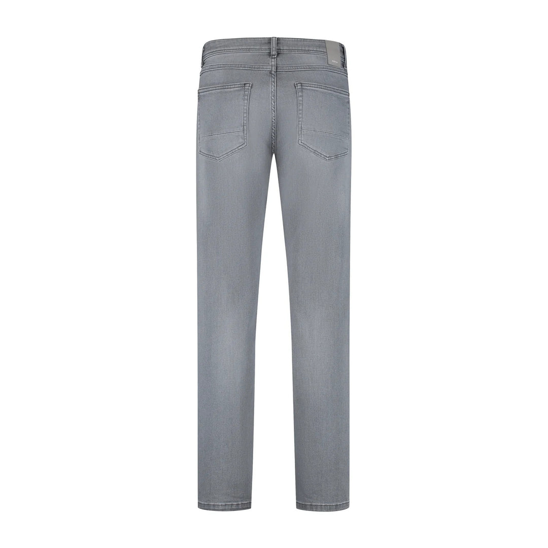 North84 5‑Pocket Graphite Denim – Grijs-92% katoen, 6% elastisch polyamide, 2% elastaan-HEREN BROEKEN-Grijs