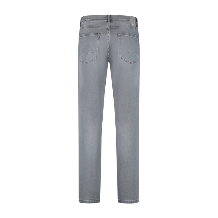 North84 5‑Pocket Graphite Denim – Grijs-92% katoen, 6% elastisch polyamide, 2% elastaan-HEREN BROEKEN-Grijs