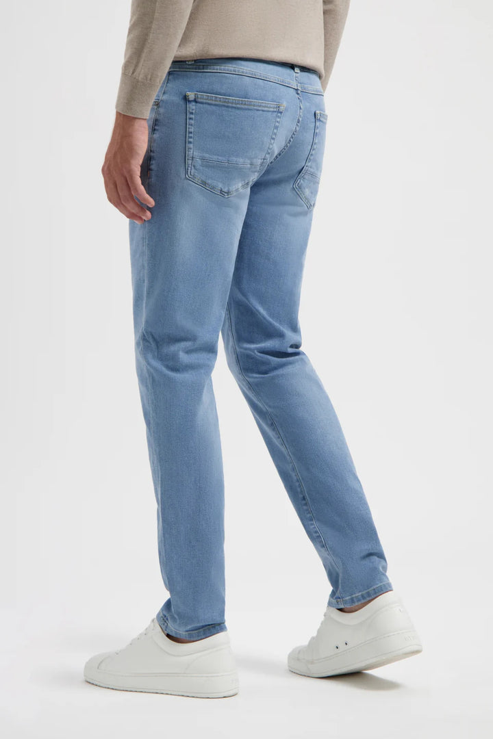 North84 5‑Pocket Indigo Denim – Blauw-92% katoen, 6% elastisch polyamide, 2% elastaan-HEREN BROEKEN-Blauw