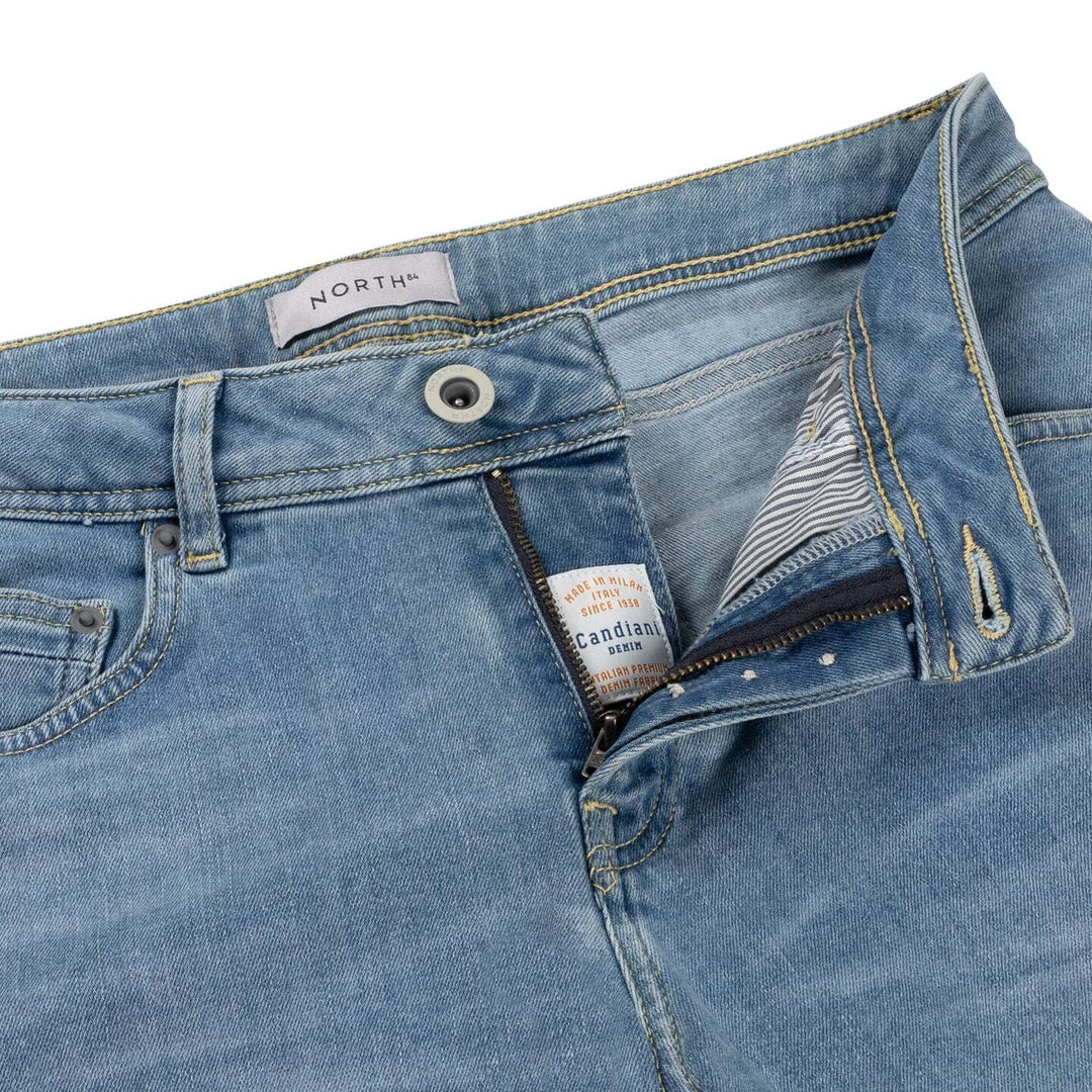 North84 5‑Pocket Indigo Denim – Blauw-92% katoen, 6% elastisch polyamide, 2% elastaan-HEREN BROEKEN-Blauw