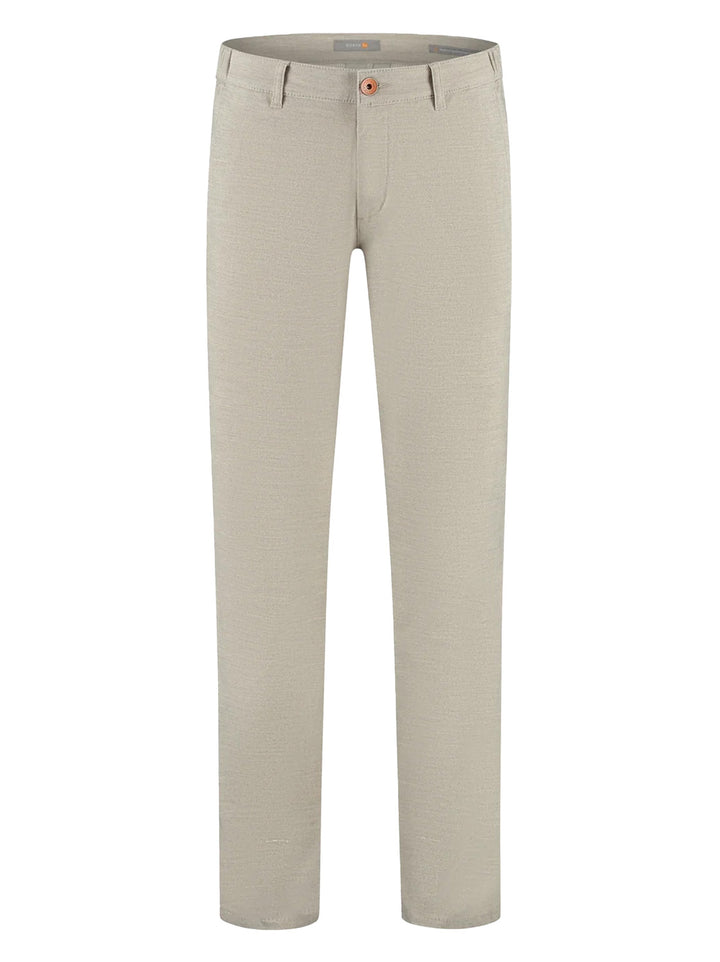 NORTH84 Chino Wool Look – Lichtbeige-57% katoen, 27% polyester, 13% viscose, 3% elasthaan-HEREN BROEKEN-Beige