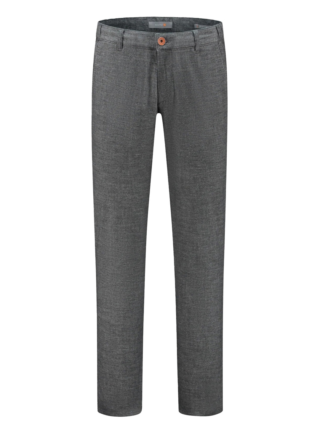 NORTH84 Chino Wool Look – Middelgrijs-57% katoen, 27% polyester, 13% viscose, 3% elasthaan-HEREN BROEKEN-Grijs