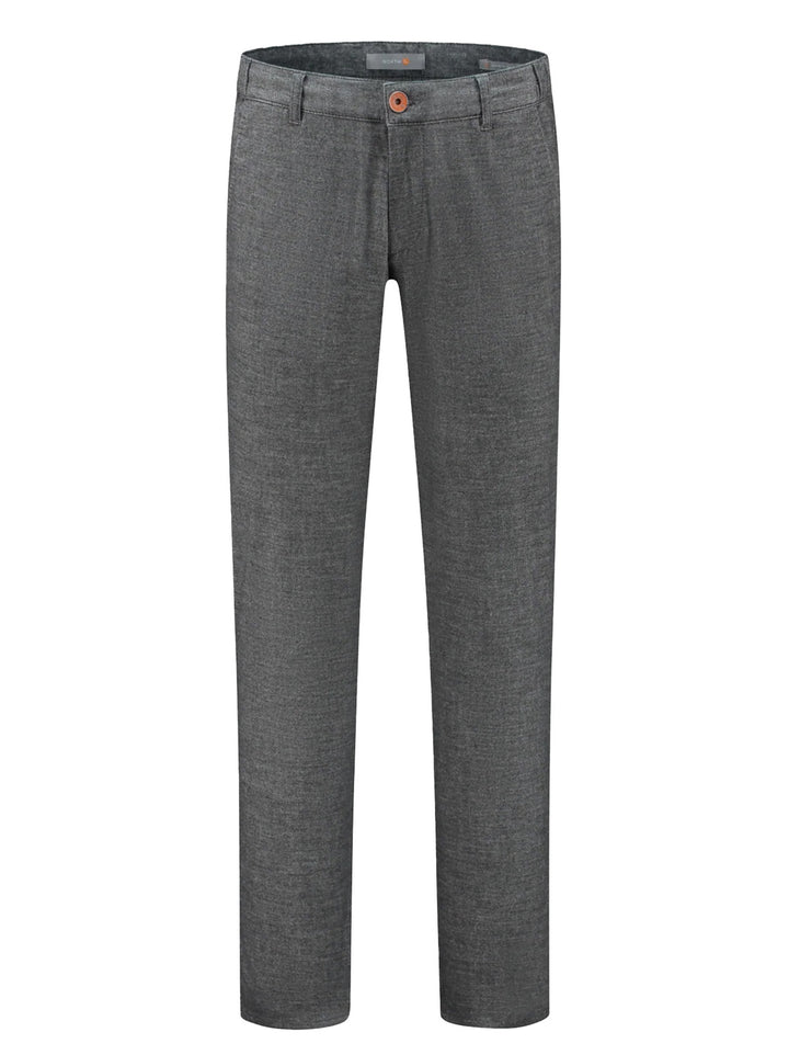 NORTH84 Chino Wool Look – Middelgrijs-57% katoen, 27% polyester, 13% viscose, 3% elasthaan-HEREN BROEKEN-Grijs
