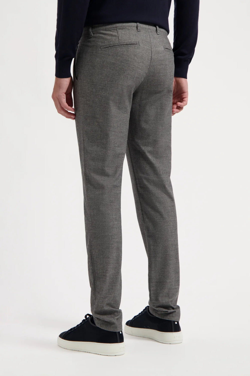 NORTH84 Chino Wool Look – Middelgrijs-57% katoen, 27% polyester, 13% viscose, 3% elasthaan-HEREN BROEKEN-Grijs