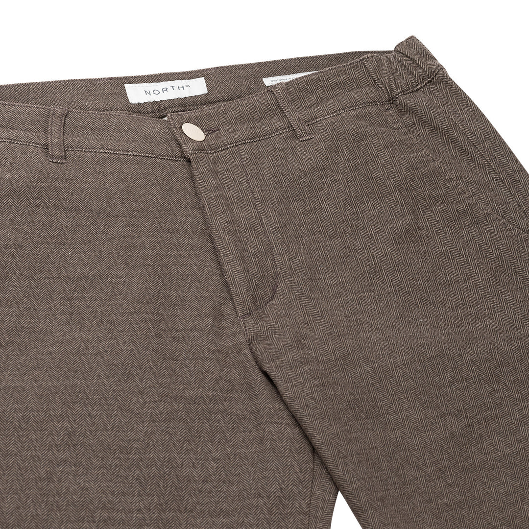 NORTH84 Elegance Chino – Bruin-50% katoen, 32% polyester, 15% viscose, 3% elastaan-HEREN BROEKEN-Bruin