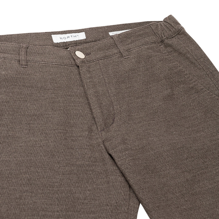 NORTH84 Elegance Chino – Bruin-50% katoen, 32% polyester, 15% viscose, 3% elastaan-HEREN BROEKEN-Bruin