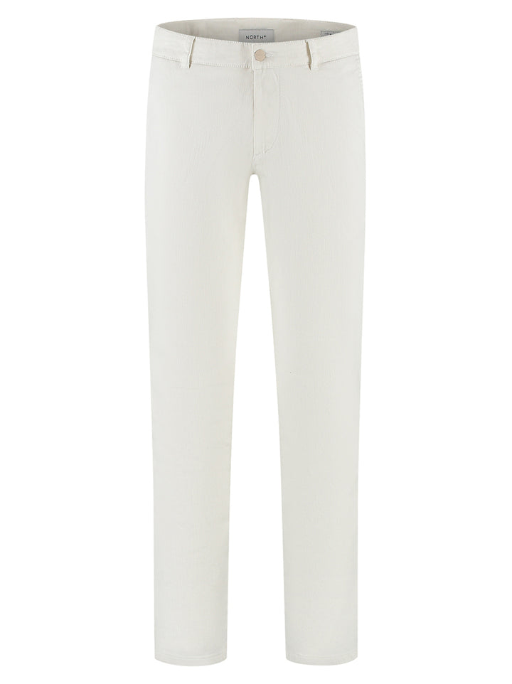 North84 Infinity Flex Chino Slim Fit-97% katoen, 3% elastaan-HEREN BROEKEN-Wit