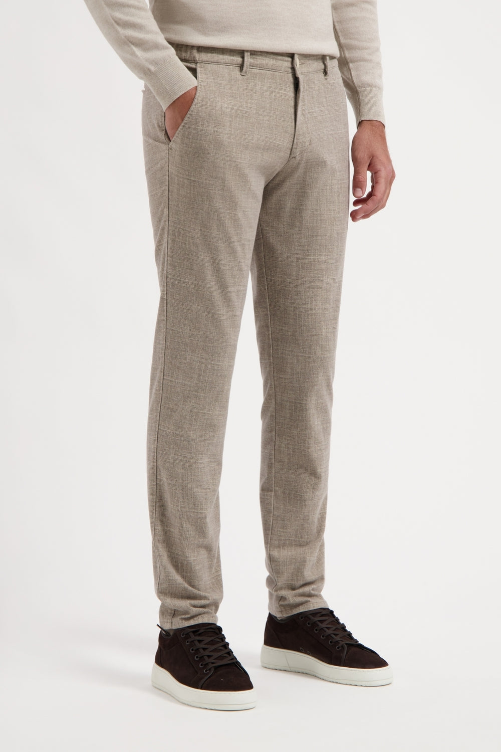 NORTH84 Luxury Chino – Beige-50% katoen, 32% polyester, 15% viscose, 3% elastaan-HEREN BROEKEN-Beige