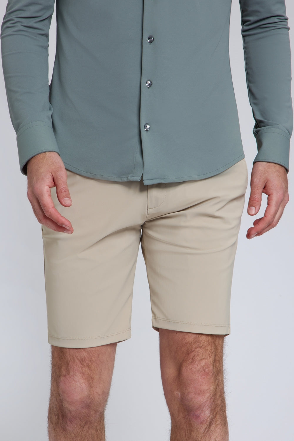 North84 Sensitive Travel Shorts – Beige-74% polyamide, 26% elastaan-HEREN BROEKEN-Beige