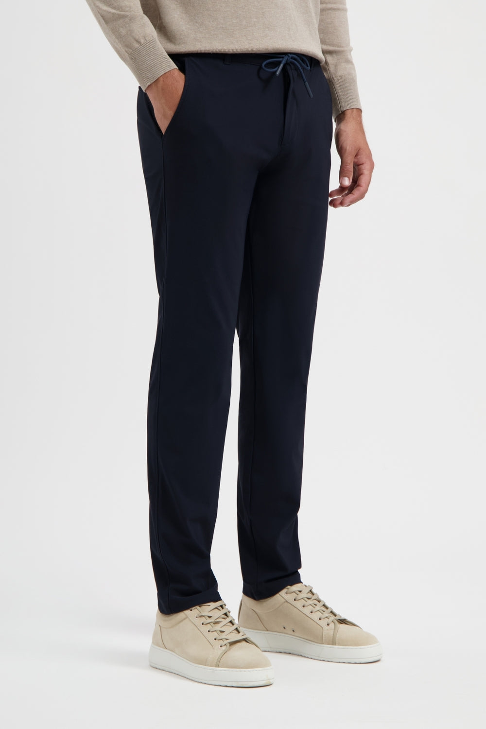 North84 Sensitive Travel Slim Fit Pantalon - Blauw-74% polyamide, 26% elasthaan-HEREN BROEKEN-Blauw