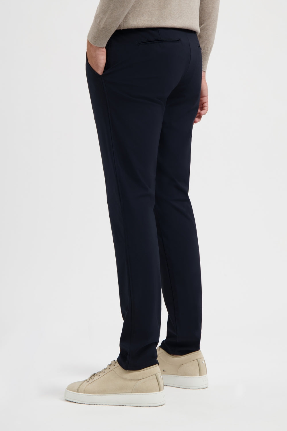 North84 Sensitive Travel Slim Fit Pantalon - Blauw-74% polyamide, 26% elasthaan-HEREN BROEKEN-Blauw