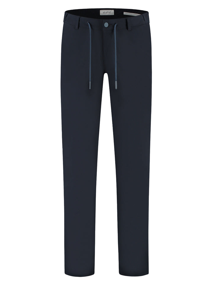 North84 Sensitive Travel Slim Fit Pantalon - Blauw-74% polyamide, 26% elasthaan-HEREN BROEKEN-Blauw