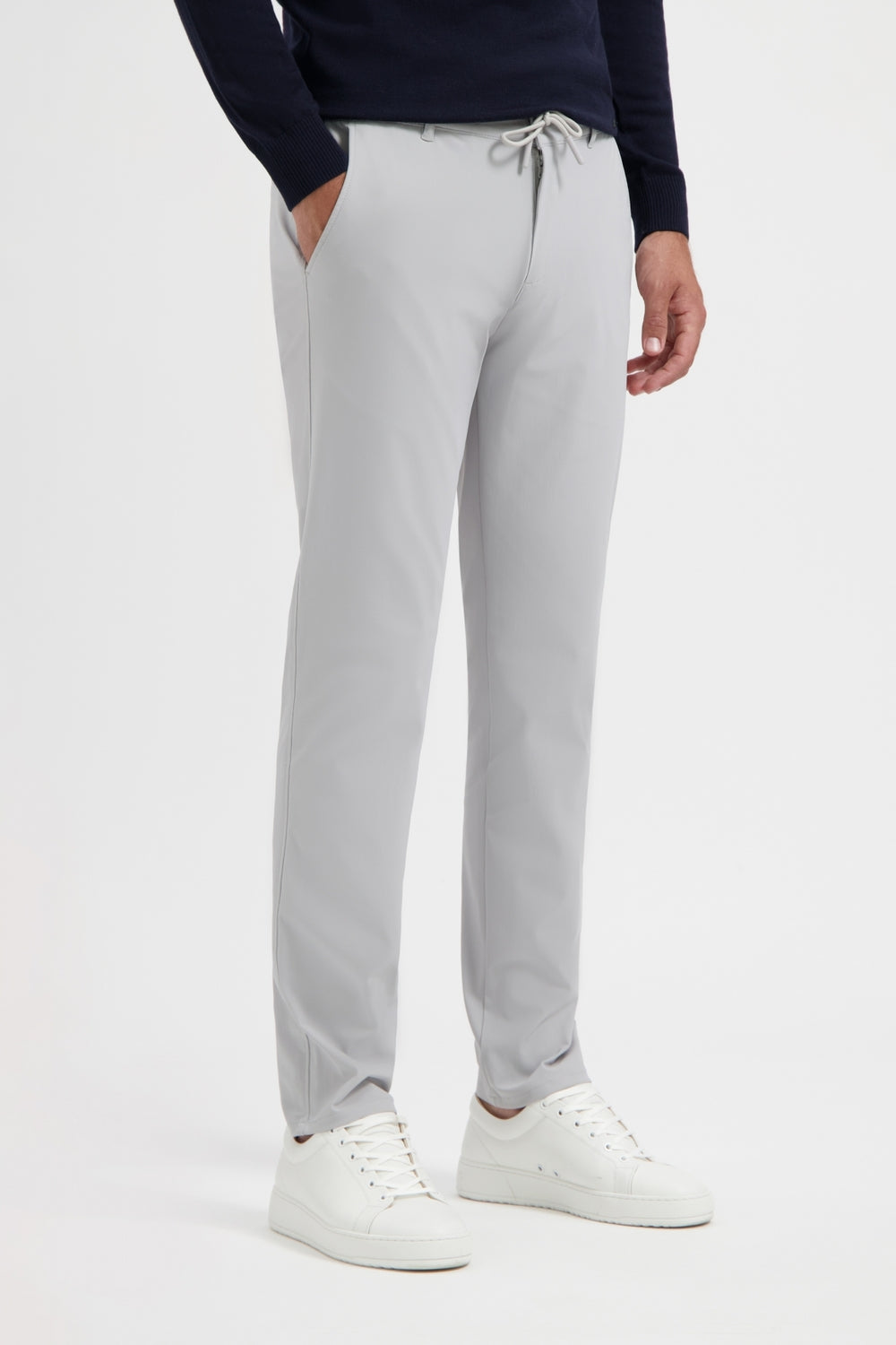 North84 Sensitive Travel Slim Fit Pantalon - Grijs-74% polyamide, 26% elastaan-HEREN BROEKEN-Grijs