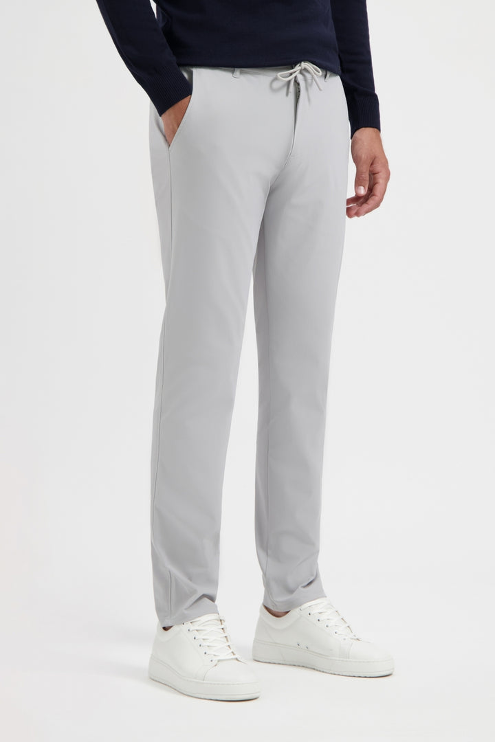 North84 Sensitive Travel Slim Fit Pantalon - Grijs-74% polyamide, 26% elastaan-HEREN BROEKEN-Grijs