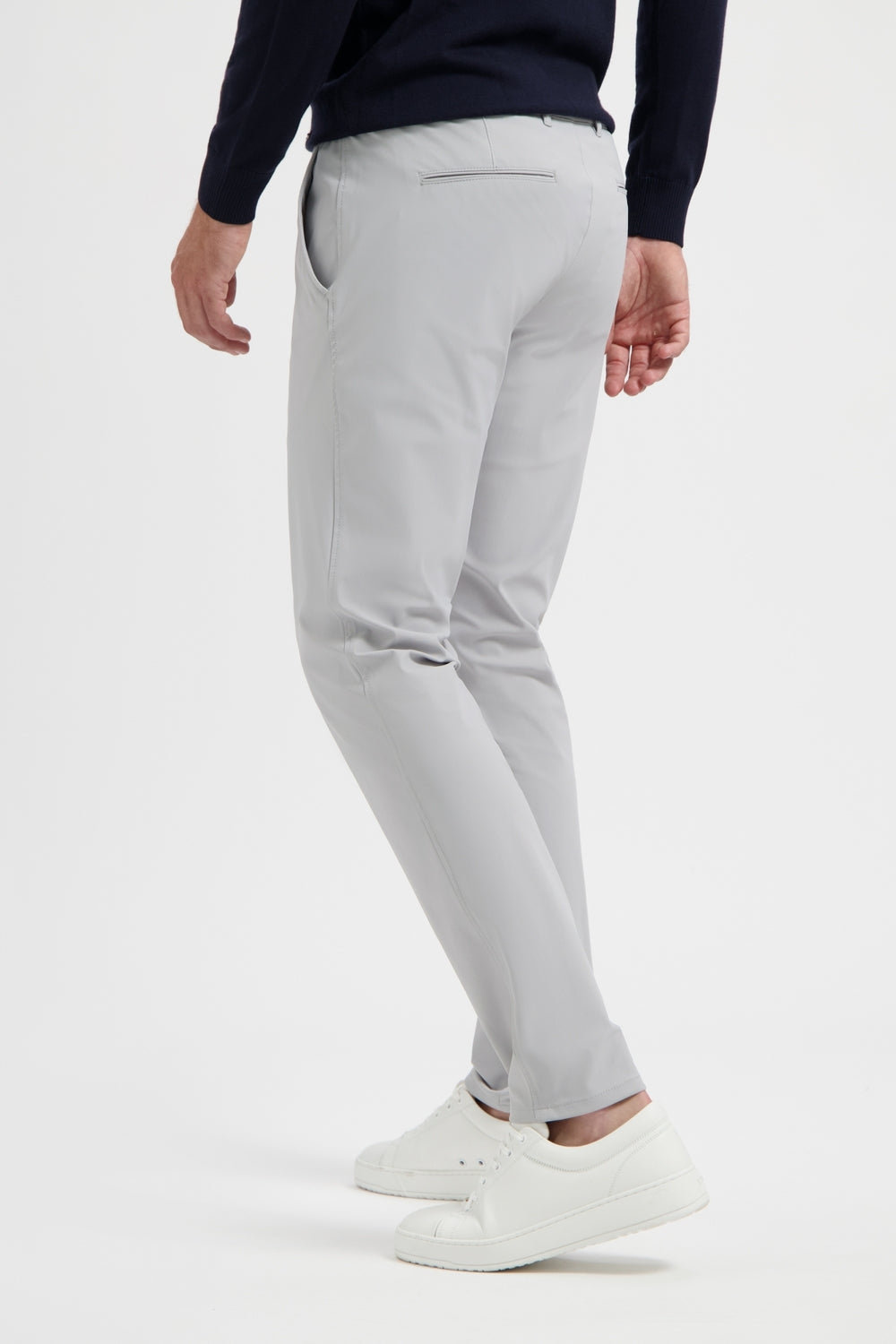 North84 Sensitive Travel Slim Fit Pantalon - Grijs-74% polyamide, 26% elastaan-HEREN BROEKEN-Grijs