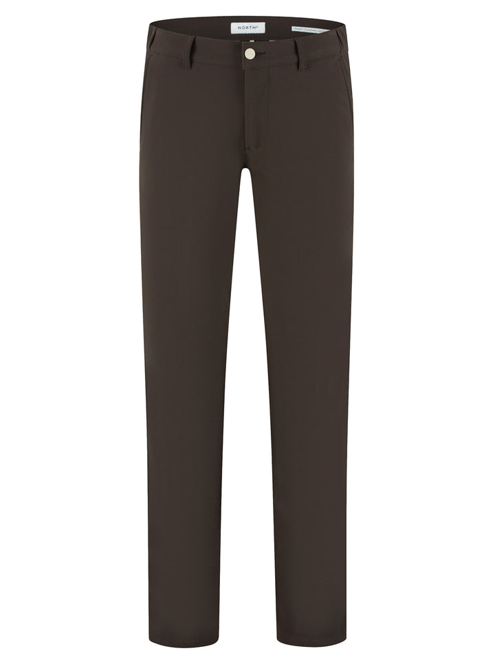 NORTH84 Slim Fit Chino – Bruin-74% polyamide, 26 % elastaan-HEREN BROEKEN-Bruin