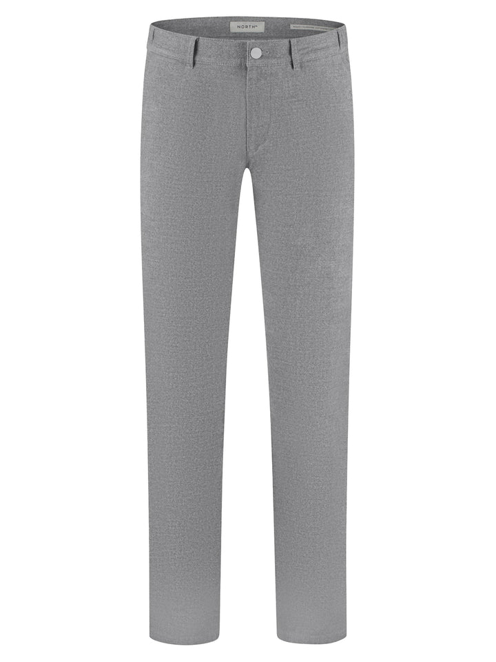 NORTH84 Slim Fit Chino – Grijs-50% katoen, 32% polyester, 15% viscose, 3% elastaan-HEREN BROEKEN-Grijs