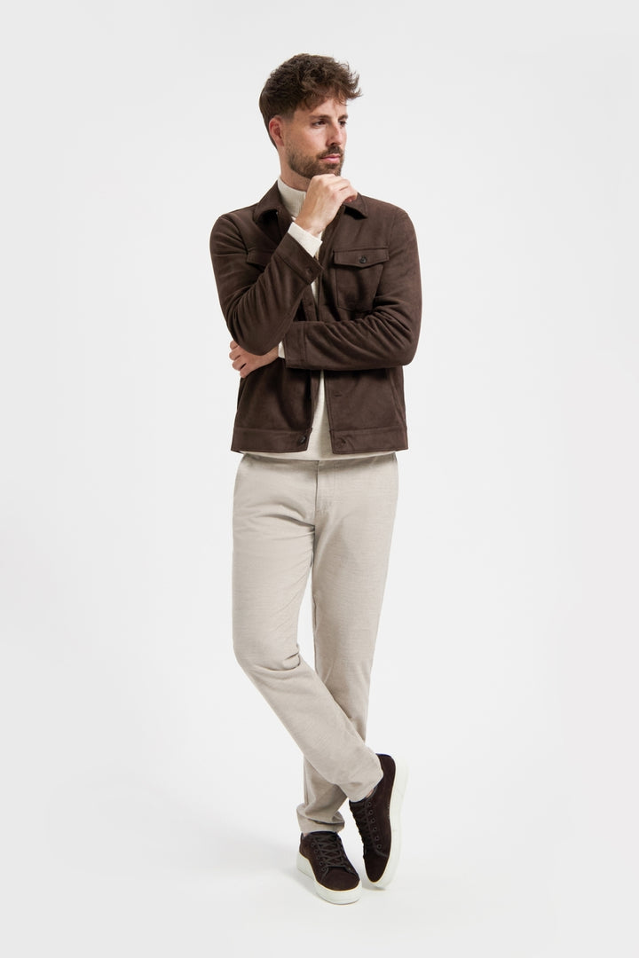 NORTH84 Travel Wool Look Chino – Beige-57% katoen, 27% polyester, 13% viscose, 3% elastaan-HEREN BROEKEN-Beige