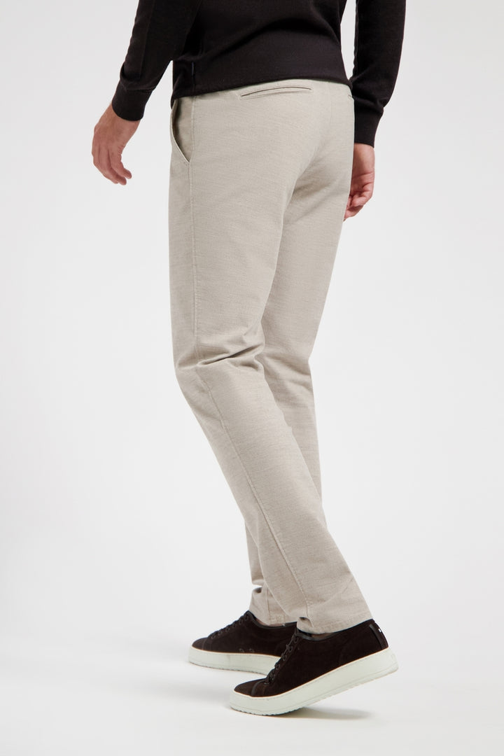 NORTH84 Travel Wool Look Chino – Beige-57% katoen, 27% polyester, 13% viscose, 3% elastaan-HEREN BROEKEN-Beige