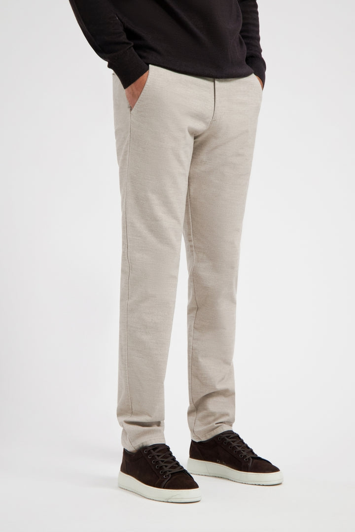 NORTH84 Travel Wool Look Chino – Beige-57% katoen, 27% polyester, 13% viscose, 3% elastaan-HEREN BROEKEN-Beige