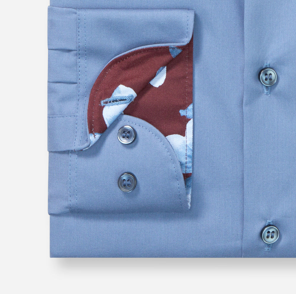 Olymp Business Shirt – Blauw-100% katoen-HEREN SHIRTS-Blauw