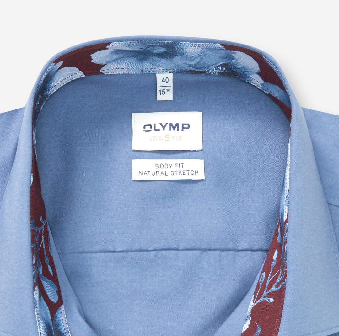 Olymp Business Shirt – Blauw-100% katoen-HEREN SHIRTS-Blauw