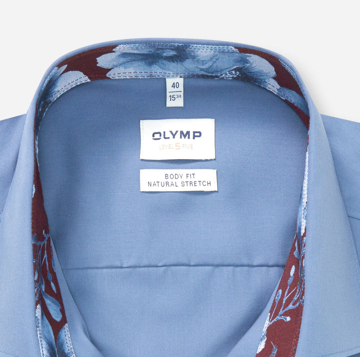 Olymp Business Shirt – Blauw-100% katoen-HEREN SHIRTS-Blauw