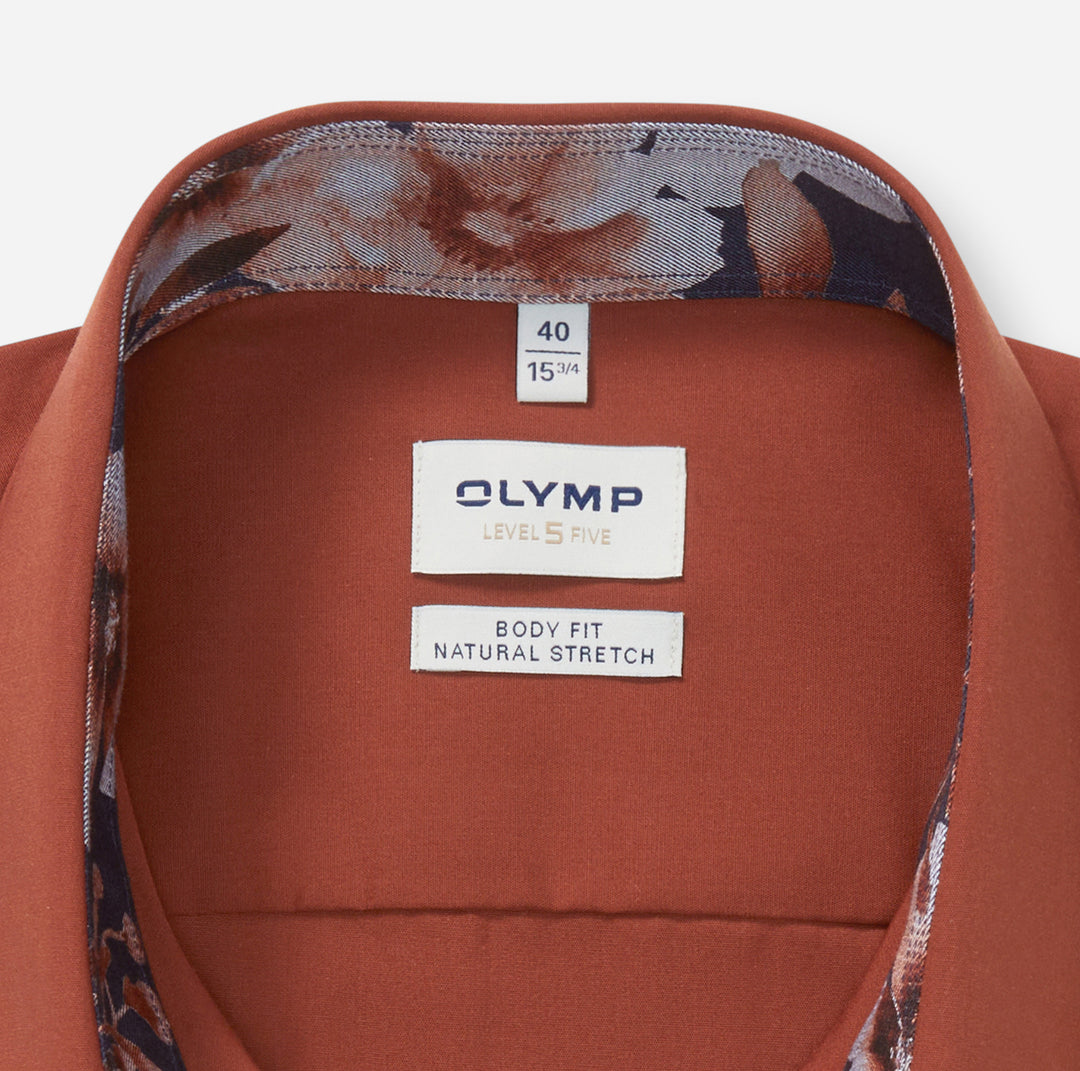 OLYMP Casual Body Fit Shirt – Rood-100% katoen-HEREN SHIRTS-Rood