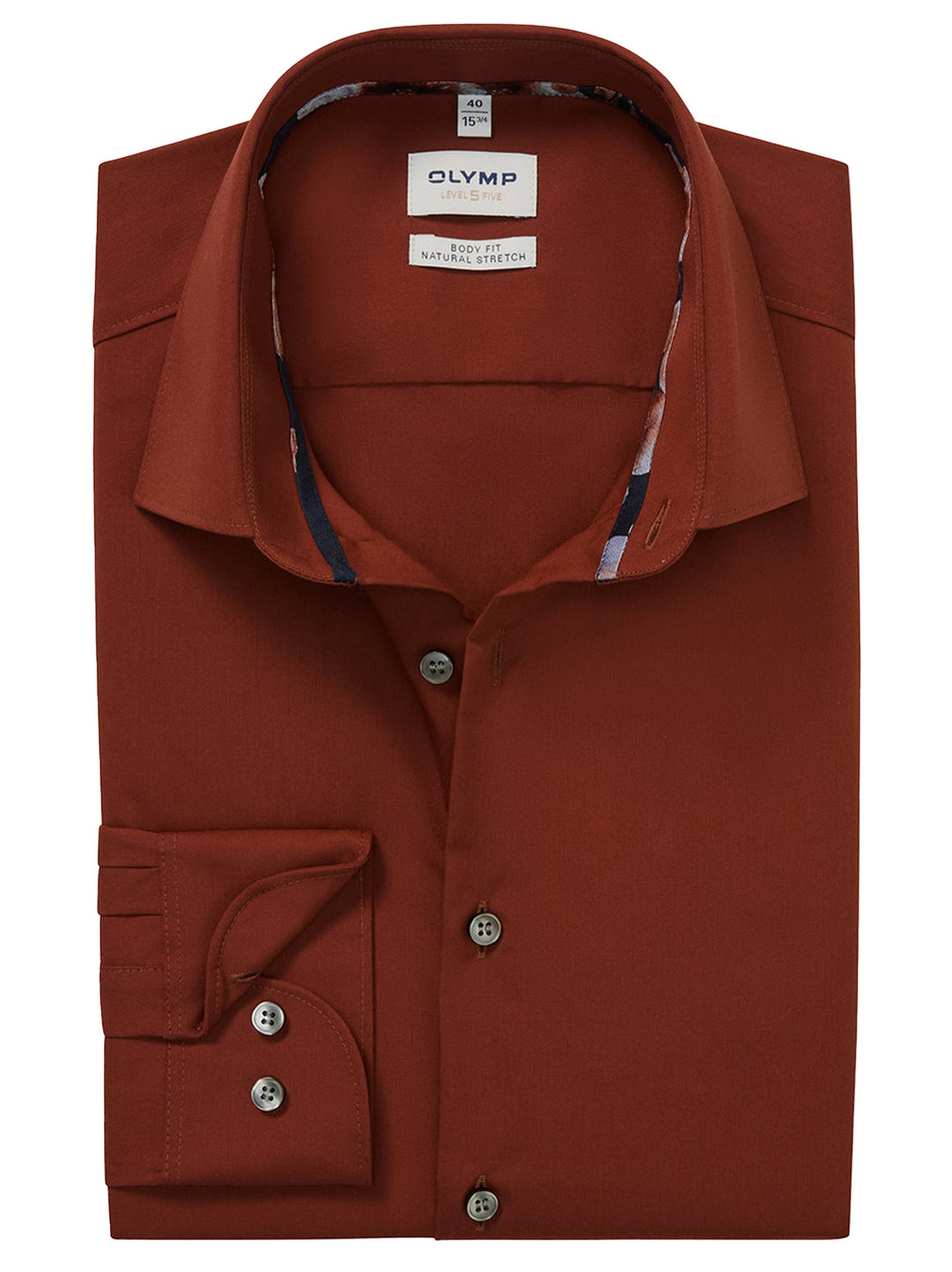 OLYMP Casual Body Fit Shirt – Rood-100% katoen-HEREN SHIRTS-Rood
