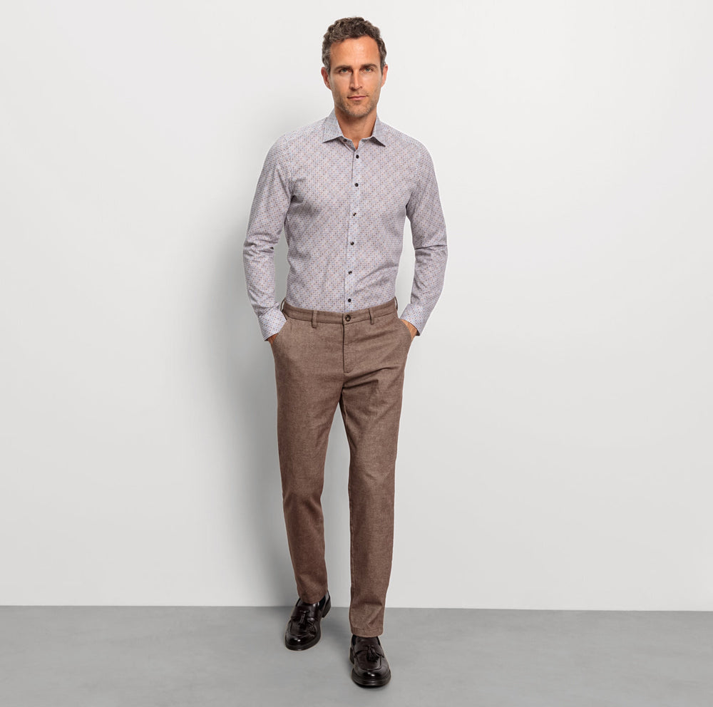 Olymp extra lange mouw body fit-97% Katoen<br />3% Elasthaan-HEREN SHIRTS-Blauw