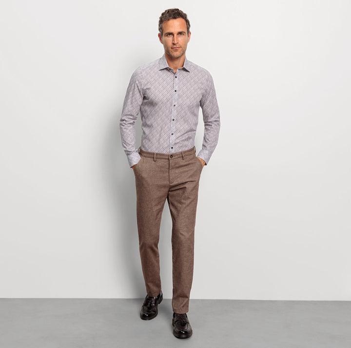 Olymp extra lange mouw body fit-97% Katoen<br />3% Elasthaan-HEREN SHIRTS-Blauw