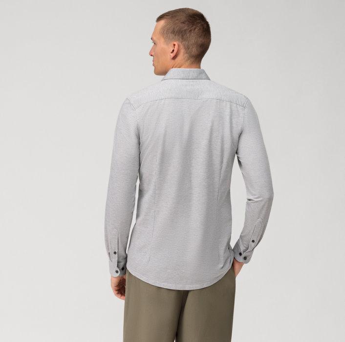OLYMP Level Five 24/7 body fit-92% katoen, 8% elasthaan-HEREN SHIRTS-Grijs