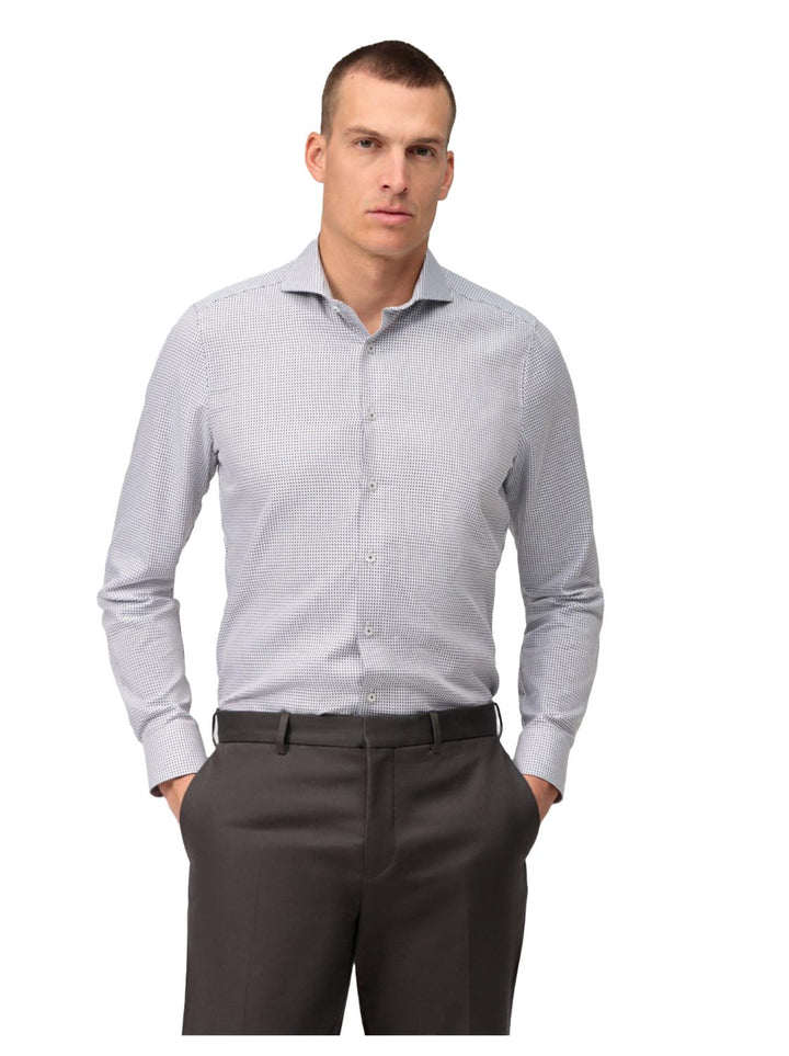 OLYMP Level five body fit-100% katoen-HEREN SHIRTS-Wit