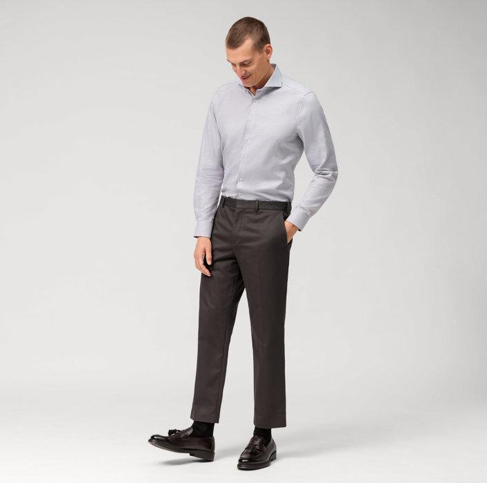 OLYMP Level five body fit-100% katoen-HEREN SHIRTS-Wit