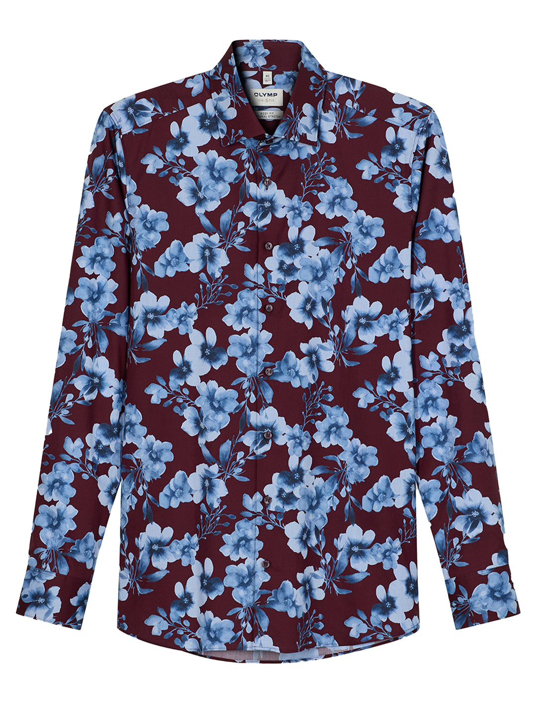 OLYMP Level Five Body Fit Business Shirt – Rood-100% katoen-HEREN SHIRTS-Rood