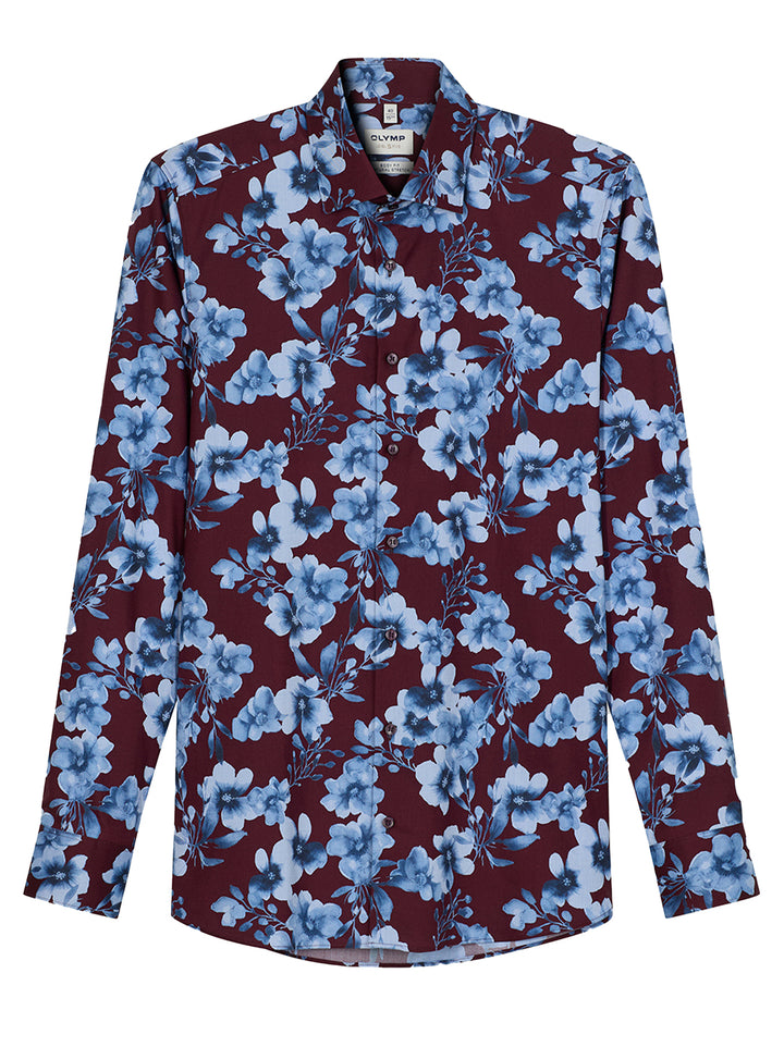 OLYMP Level Five Body Fit Business Shirt – Rood-100% katoen-HEREN SHIRTS-Rood