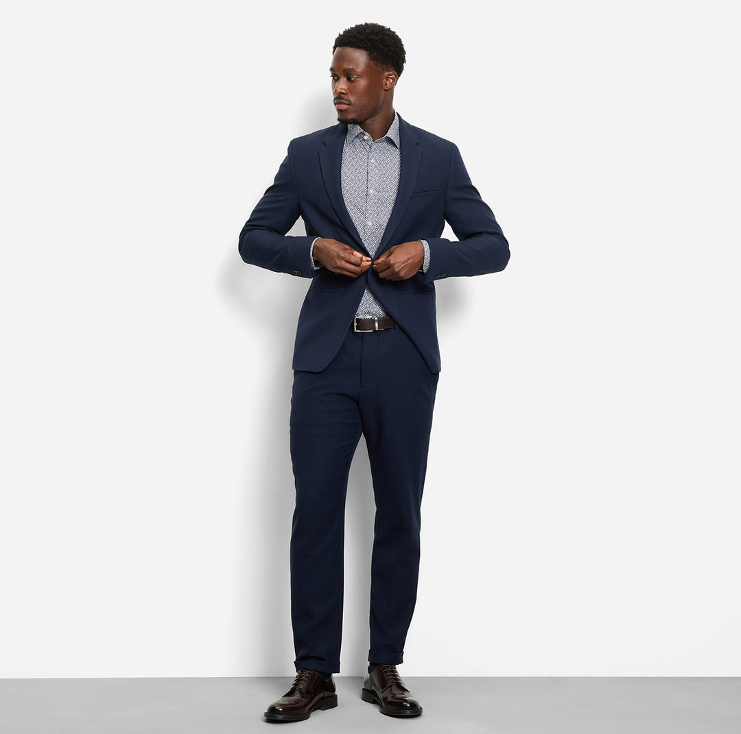 OLYMP Level Five Body Fit Extra Long Sleeve Shirt -100% katoen-HEREN SHIRTS-Blauw