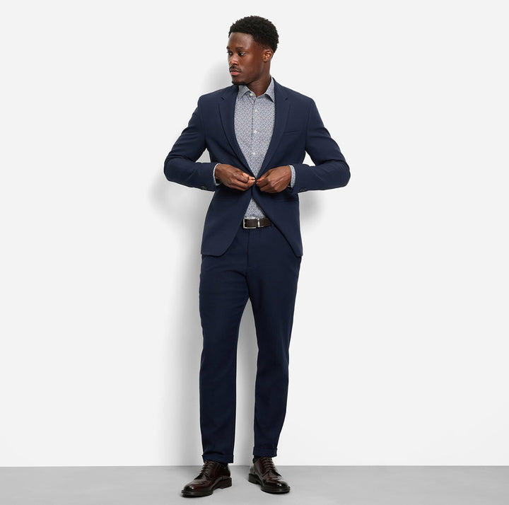 OLYMP Level Five Body Fit Extra Long Sleeve Shirt -100% katoen-HEREN SHIRTS-Blauw