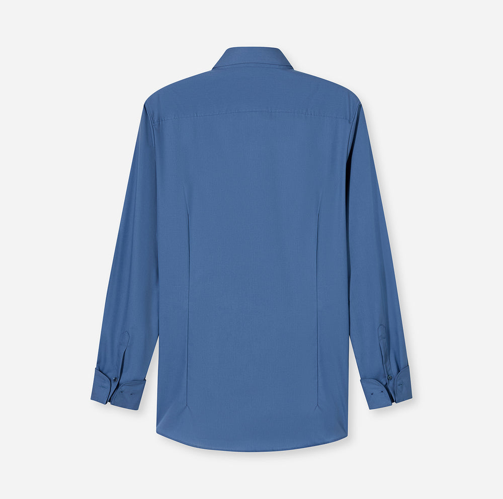 OLYMP Level Five Body Fit Shirt Extra Lange Mouw –-100% katoen-HEREN SHIRTS-Blauw